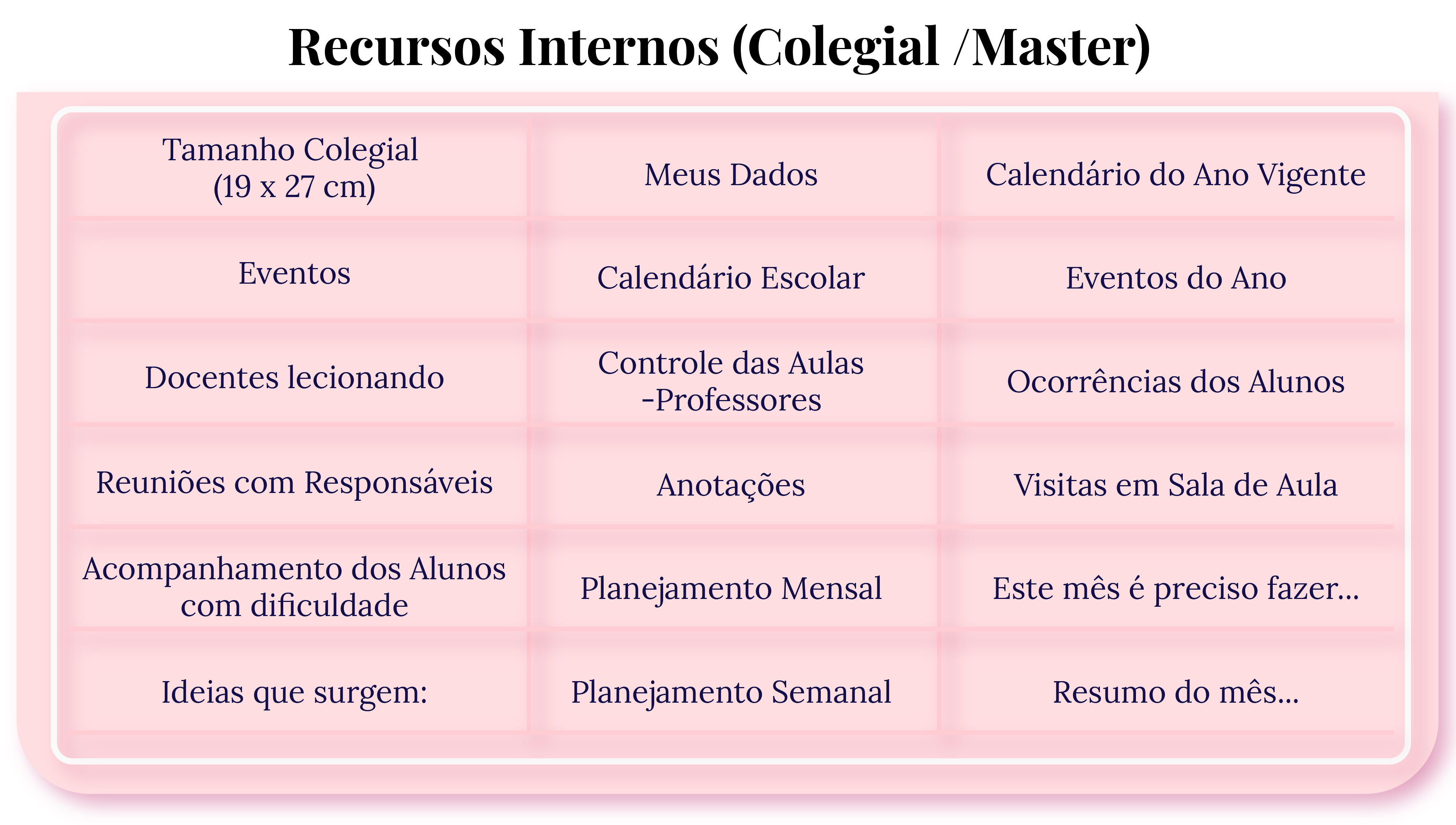 Planner do Coordenador Pedagógico | Para Educação Infantil Otimize sua rotina escolar e alcance resultados extraordinários! Coordenadoras Escolares, sabemos como é desafiador gerenciar uma escola com eficiência. 